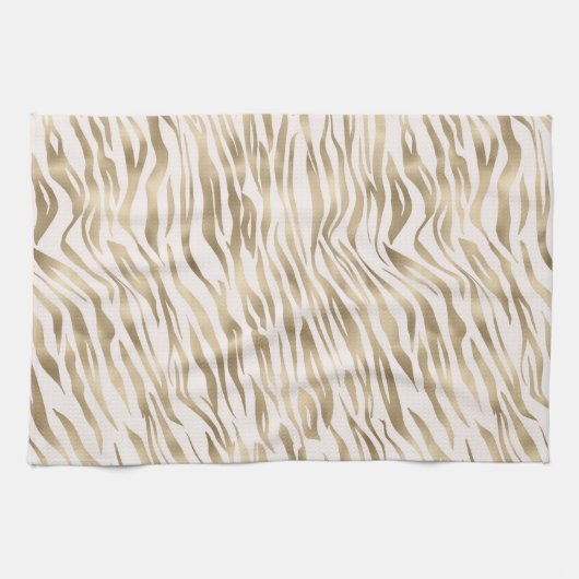 Linge De Cuisine Impression Gold Zebra (Horizontal)