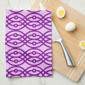 Linge De Cuisine Impression kimono, lavande et violet (Quart Plié)