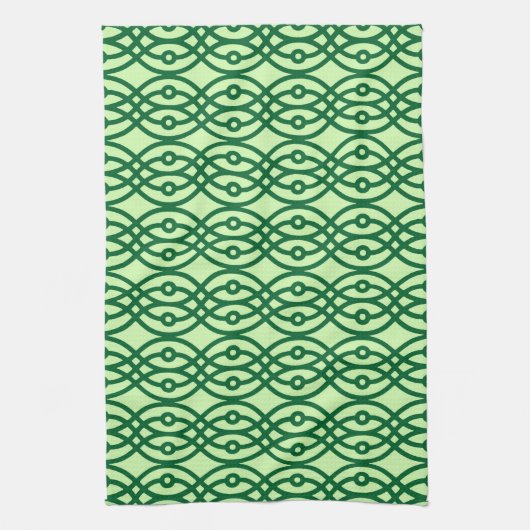 Linge De Cuisine Impression kimono, vert clair et foncé (Vertical)