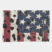 Linge De Cuisine Impression léopard de drapeau américain rustique ( (Horizontal)