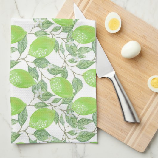 Linge De Cuisine Impression Lime (Quart Plié)