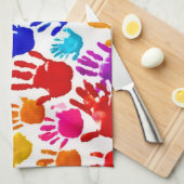 Linge De Cuisine Impression manuelle colorée (Quart Plié)