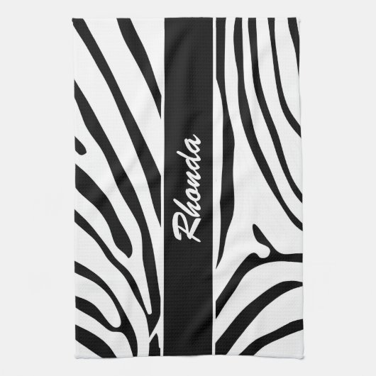 Linge De Cuisine Impression moderne Zebra (Vertical)