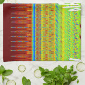 Linge De Cuisine Impression Motif géométrique coloré (Plié)