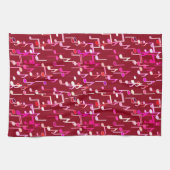 Linge De Cuisine Impression musicale - bordeaux, multi (Horizontal)