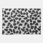 Linge De Cuisine Impression noire et blanche dalmate (Horizontal)