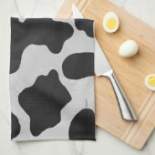 Linge De Cuisine Impression noire et blanche de vache (Quart Plié)