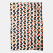 Linge De Cuisine Impression noire et orange Zebra (Vertical)