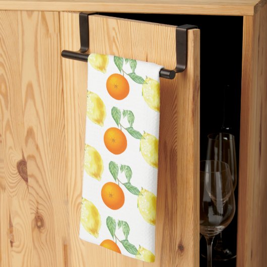 Linge De Cuisine Impression orange et citron Citrus (Pliage en tiers)