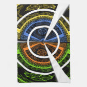 Linge De Cuisine Impression radiale colorée (Vertical)