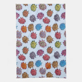 Linge De Cuisine Impression Rose pointillée, Modèle Floral Moderne (Vertical)