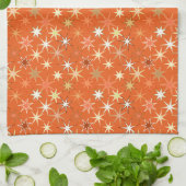 Linge De Cuisine Impression Starburst moderne, Mandarin profond Ora (Plié)