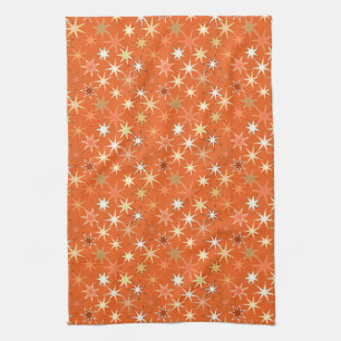 Linge De Cuisine Impression Starburst moderne, Mandarin profond Ora