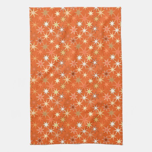 Linge De Cuisine Impression Starburst moderne, Mandarin profond Ora (Vertical)