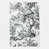 Linge De Cuisine Impression Toile Noire (Vertical)