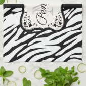 Linge De Cuisine Impression Zebra (Plié)