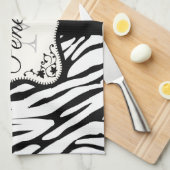 Linge De Cuisine Impression Zebra (Quart Plié)