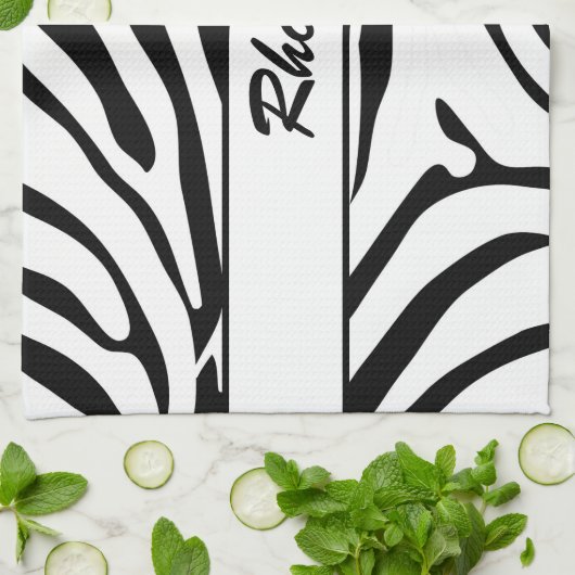 Linge De Cuisine Impression Zebra chic et tendance (Plié)