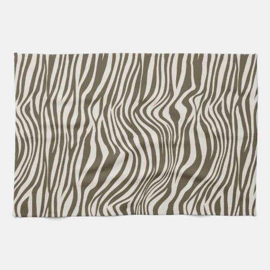 Linge De Cuisine Impression Zebra Crème Brown (Horizontal)