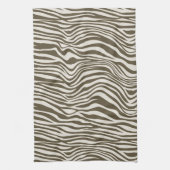 Linge De Cuisine Impression Zebra Crème Brown (Vertical)