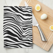 Linge De Cuisine Impression Zèbre noir et blanc (Quart Plié)