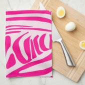 Linge De Cuisine Impression zèbre rose (Quart Plié)