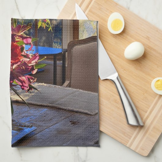 Linge De Cuisine Impressionniste français (Quart Plié)