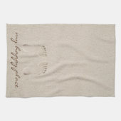 Linge De Cuisine Imprimantes Pieds Nus Dans Le Sable De Plage (Horizontal)