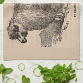 Linge De Cuisine Imprimé au 19e siècle année Cotswold brebis (Plié)