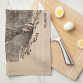 Linge De Cuisine Imprimé au 19e siècle année Cotswold brebis (Quart Plié)