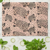 Linge De Cuisine Imprimé léopard rose – Chic Animal (Plié)
