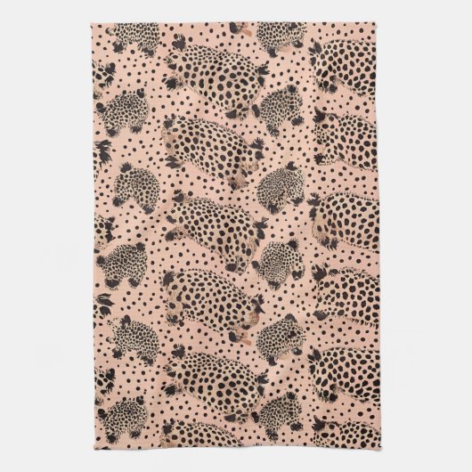 Linge De Cuisine Imprimé léopard rose – Chic Animal (Vertical)