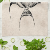 Linge De Cuisine Imprimerie Hawaïenne d'antan de poisson d'origine  (Plié)