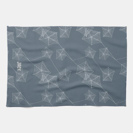 Linge De Cuisine Imprimez des toiles d'araignée grises en motif, pe (Horizontal)