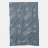 Linge De Cuisine Imprimez des toiles d'araignée grises en motif, pe (Vertical)