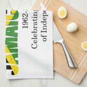 Linge De Cuisine Indépendance patriotique JAMAICA 60e anniversaire (Quart Plié)
