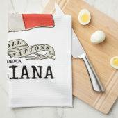 Linge De Cuisine Indicateur de pays Italie vintage (Quart Plié)