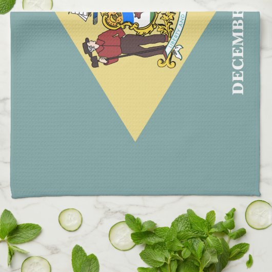 Linge De Cuisine Indicateur d'état du Delaware (Plié)