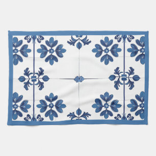 Linge De Cuisine Indigo Azulejo Bleu Portugais Lisbonne Décoratif