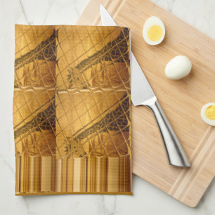 Linge De Cuisine Infinie Golden Giraffe Animal Motif Art Imprimer