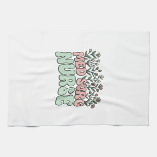 Linge De Cuisine Infirmière en chirurgie florale vintage vector des