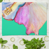 Linge De Cuisine Inhibiscus floral d'été (Plié)