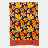 Linge De Cuisine Initiale l Automne Feuilles Cuisine personnalisée (Vertical)