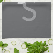 Linge De Cuisine Initiales chevauchantes modernes monogrammées | Gr (Plié)