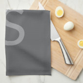 Linge De Cuisine Initiales chevauchantes modernes monogrammées | Gr (Quart Plié)