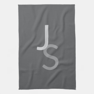 Linge De Cuisine Initiales chevauchantes modernes monogrammées Gr