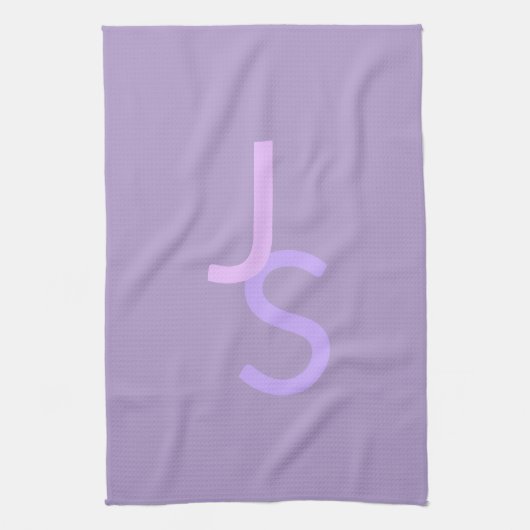 Linge De Cuisine Initiales chevauchantes modernes monogrammées | Vi (Vertical)