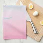 Linge De Cuisine Initiales de chevauchement modernes 2 | Rose turqu (Quart Plié)