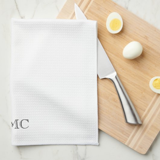 Linge De Cuisine INITIALES DE MONOGRAM Classique Noir Blanc Intempo (Quart Plié)