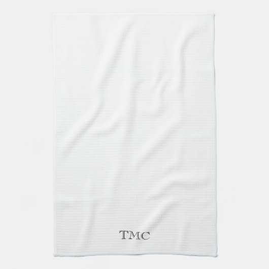 Linge De Cuisine INITIALES DE MONOGRAM Classique Noir Blanc Intempo (Vertical)